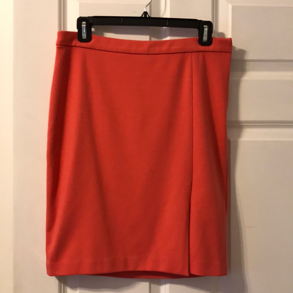 The Limited peach pencil skirt with slit